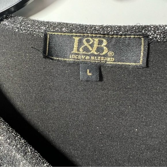 Lucky & Blessed bell sleeve glitter crop top - Picture 6 of 7